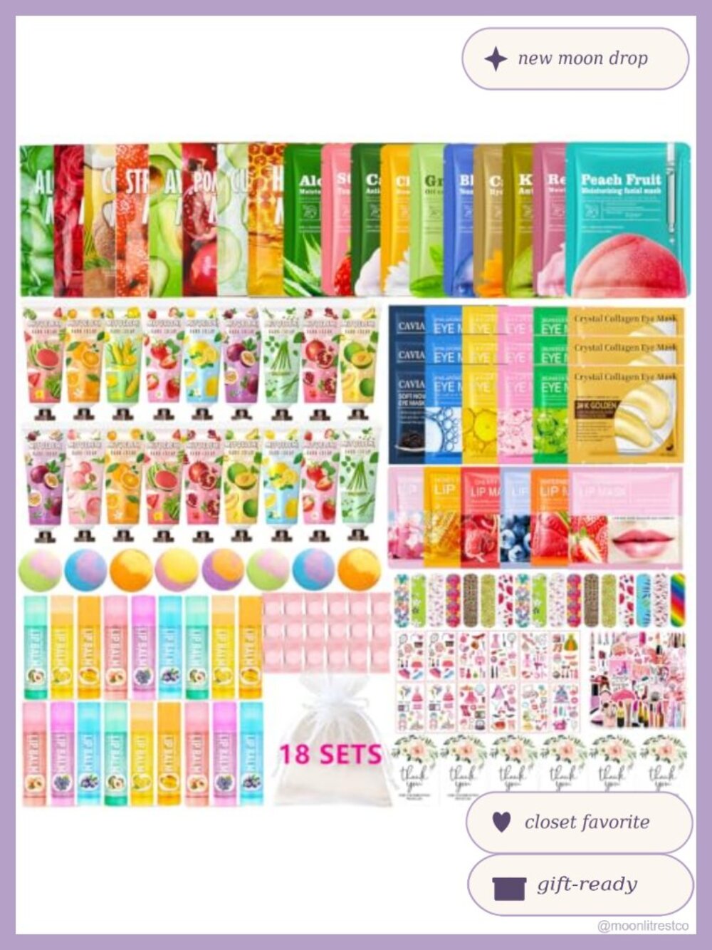 252 Pc Spa Party Supplies Set Face Masks Skincare Favors Gift Kit for Women